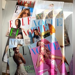 2023 Elle Magazine Issues and Vogue Magazine with Perfume Samples inside
